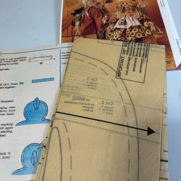 4/$50 McCall 6665 Friendly Scarecrow Costume decor sew patterns 🪡 - Picture 4 of 7